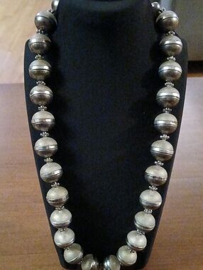 Silver-Tone Beaded Statement Necklace - Women Jewelry